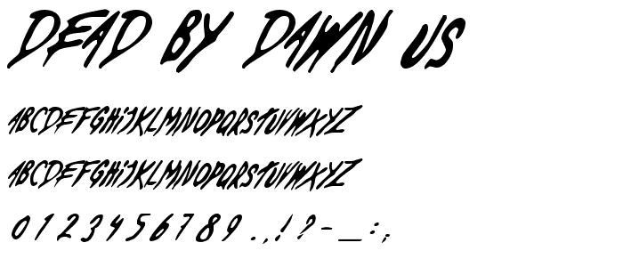 Dead By Dawn US font